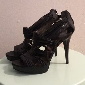 Carlos by Carlos Santana Black Strappy Heels